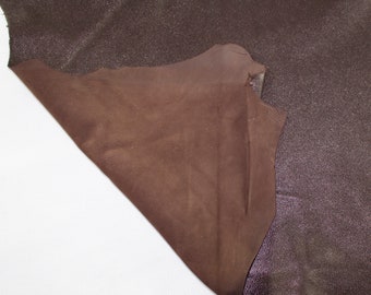 Brown Lambskin Leather Hide: Soft Nappa, 1mm Craft Leather