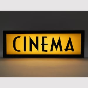 CINEMA - Vintage style LED light signs, light box - usb (40)