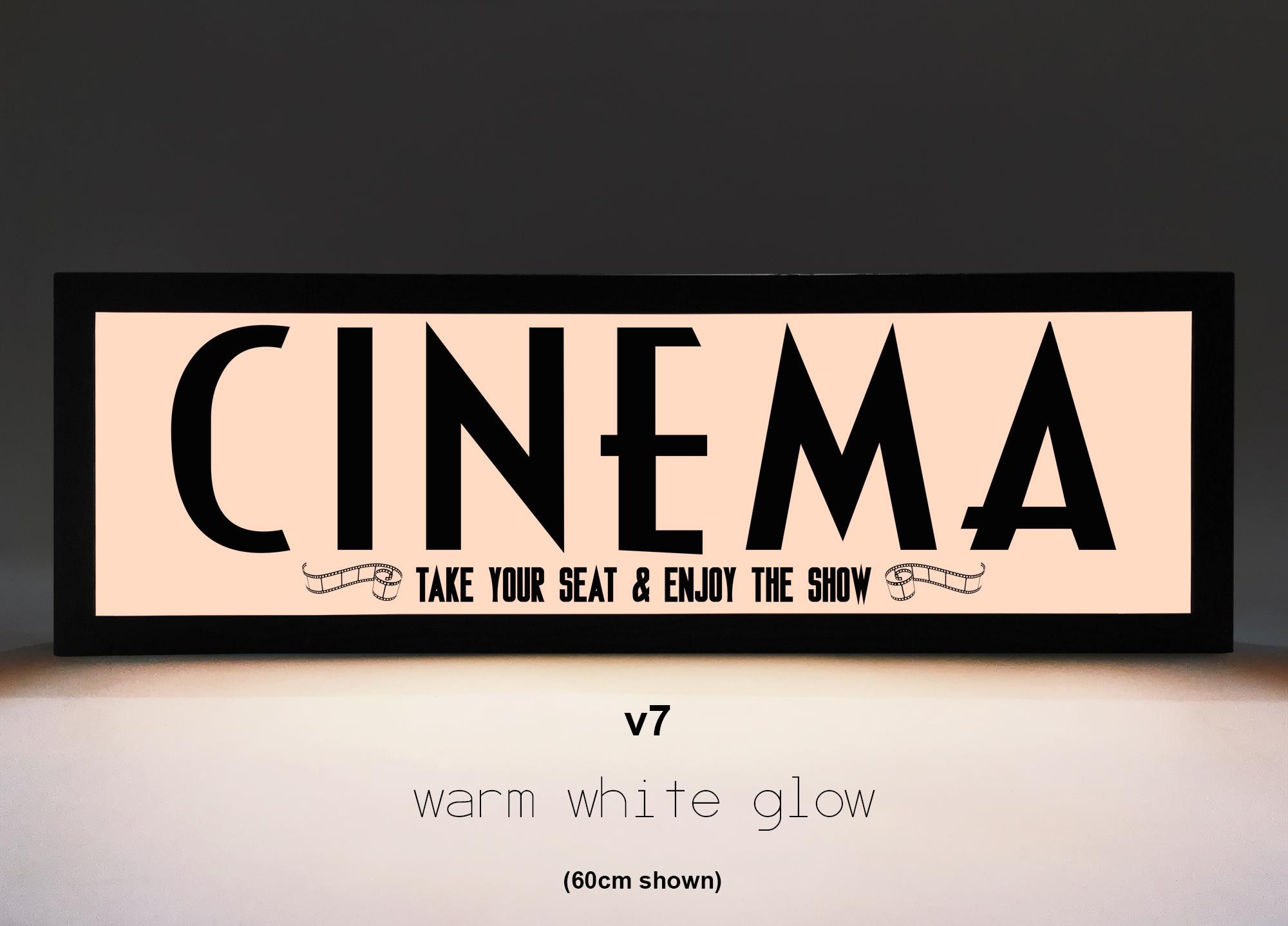 CINEMA - Vintage/retro Style LED Light Signs, Light Box - Usb (40