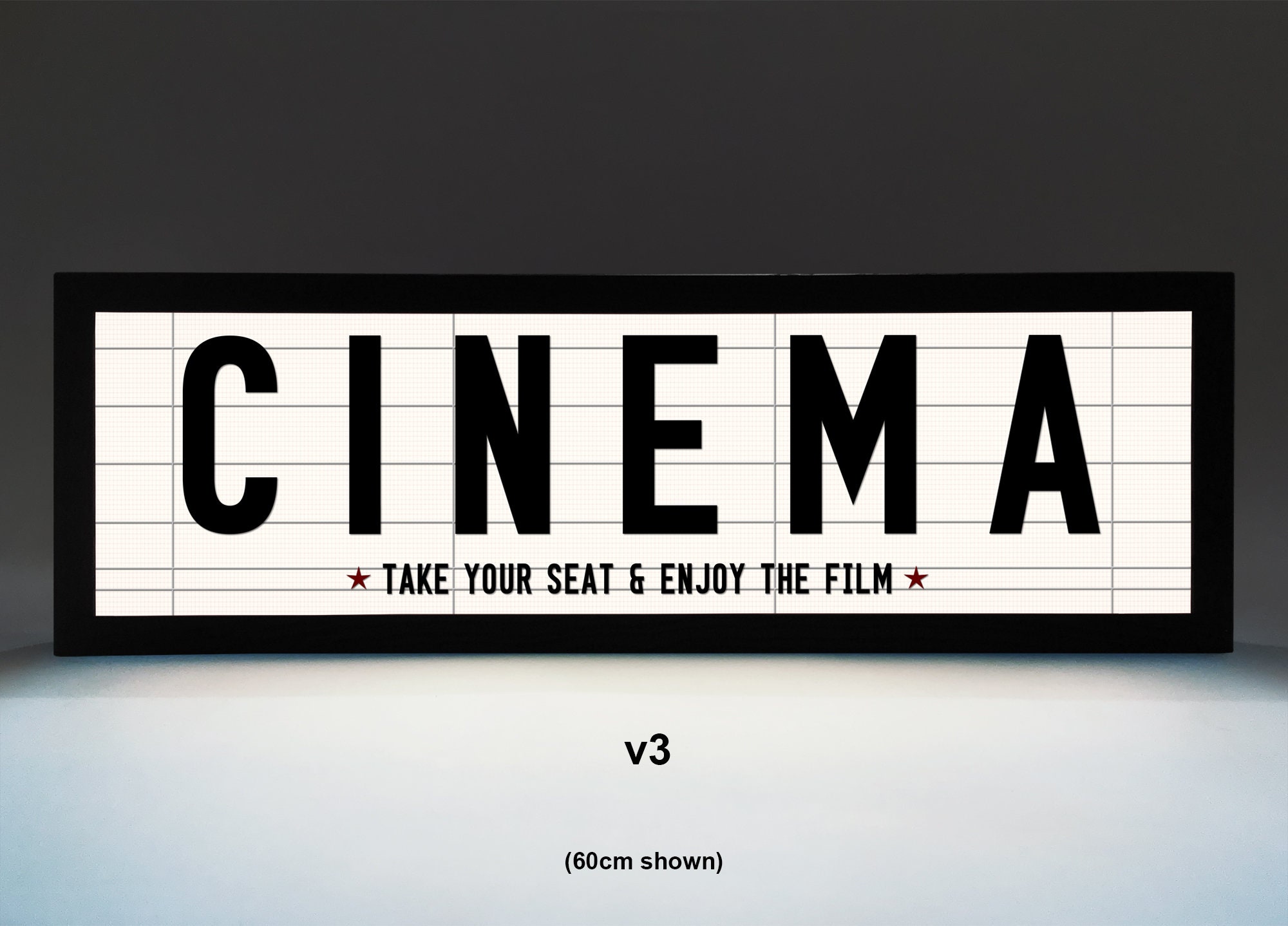 CINEMA Retro Style LED Light Signs for Home Cinema picture