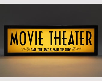 CINE - Letreros luminosos LED estilo vintage/retro, caja de luz - usb (37)