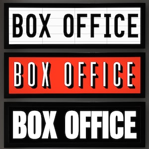 BOX OFFICE Retro Style Led Licht Schilder ... - USB (121)