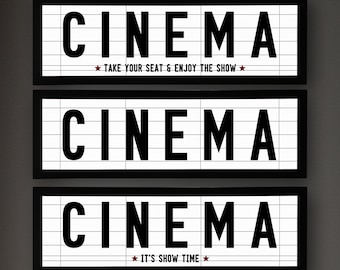 CINEMA - Retro Style LED light signs for Home Cinema - usb (82)