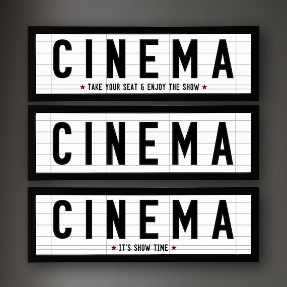 CINEMA - Retro Style LED light signs for Home Cinema - usb (82)