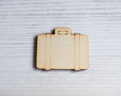 Wooden luggage Laser Cut different size shape Ornaments Craft Decoration Decoupage Unpainted (EW0871)