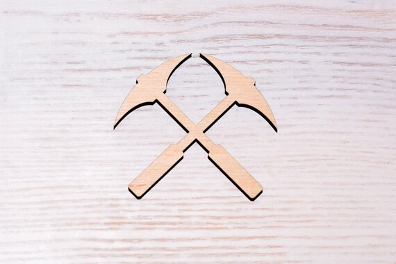 Wooden Pickaxe Laser Cut Wood Cutout Plywood Figure | Etsy Singapore