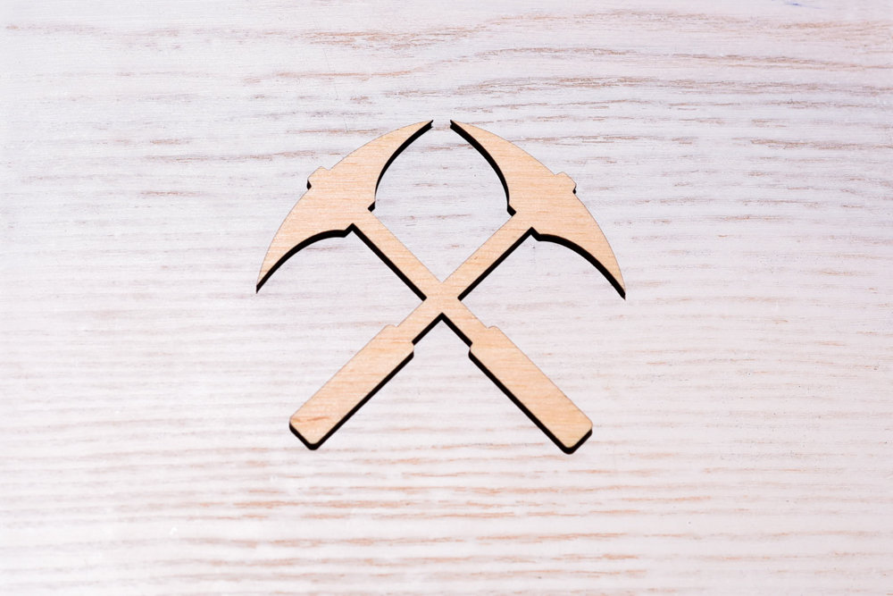 Wooden Pickaxe Laser Cut Wood Cutout Plywood Figure | Etsy Singapore