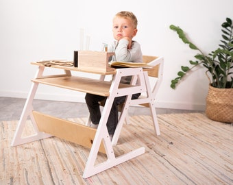 Kids Desk Chair Toddler Table Wooden Children's Small White Desk Children picnic kid play set furniture