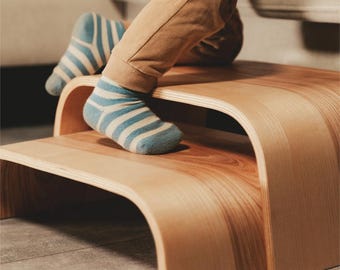 Holz Schritt Hocker 20 cm, Kleinkind tragbaren Badezimmer Helfer, Nussbaum Holz Küche Zwei Trittleiter, Toilettenstufen für Kleinkinder, Einzel Fußhocker