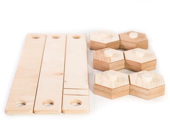 Wood Balance Beam toddler Montessori toy Kids Furniture balance board Toddler Gift wooden path child coordination game activity gym Hexagon