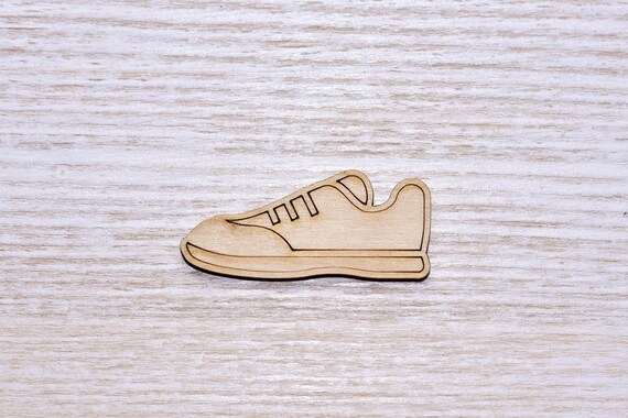 Houten joggen schoenen Lasergesneden multiplex figuur houten | Etsy België