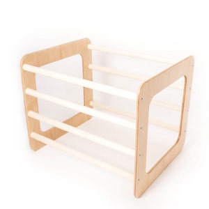 Toddler Climbing Cube, Kids' Wooden Playhouse Equipment, Children's Indoor Play Gym with Rungs, Baby Climber, Montessori Frames in Square image 5