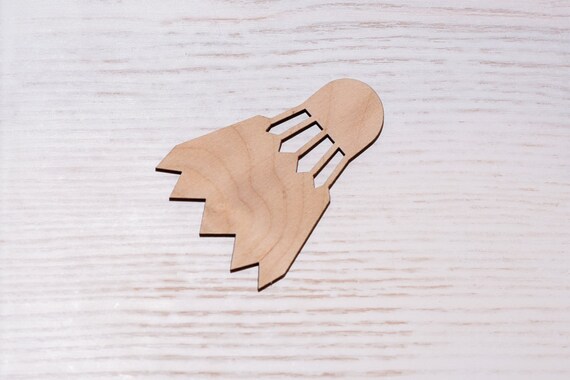 Wooden Badminton Fly Laser Cut Wood Cutout Plywood Figure | Etsy Singapore