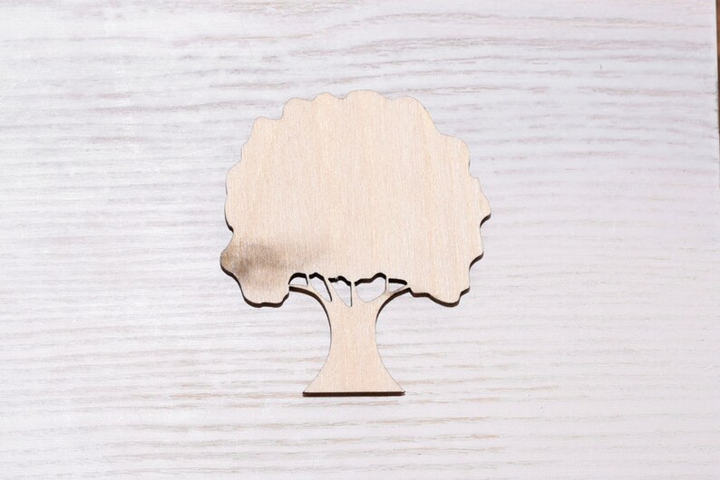 Wooden Tree Laser Cut Wood Cutout Plywood Figure Different Etsy