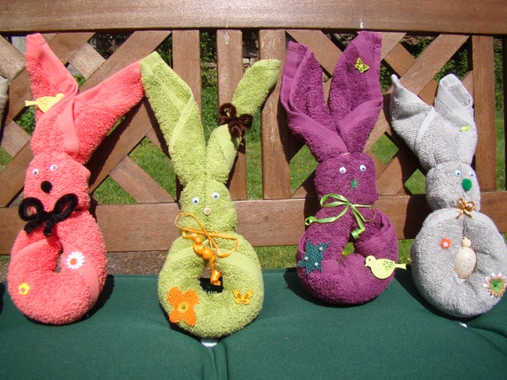 Joli Pliage De Serviette De Bain En Forme De Lapin Towels Rabbit