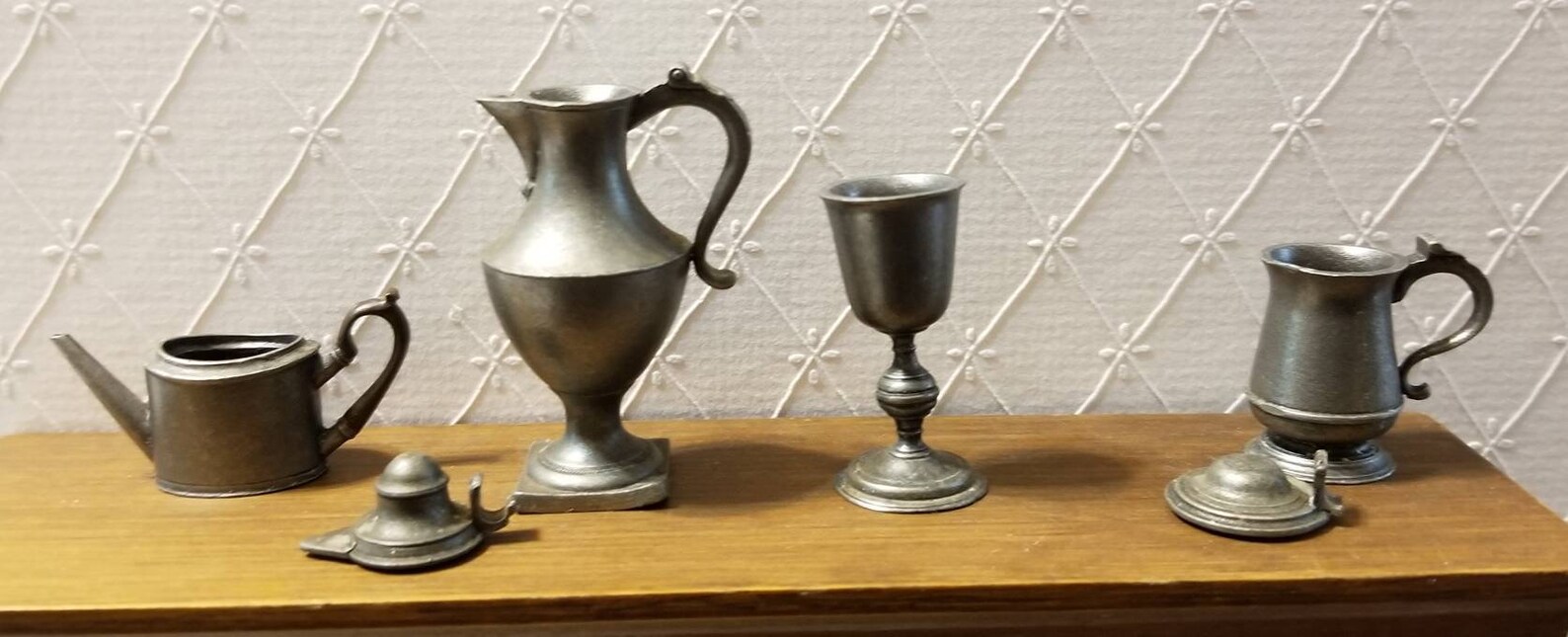 The Colonial American Pewter Miniatures Collection Franklin Etsy