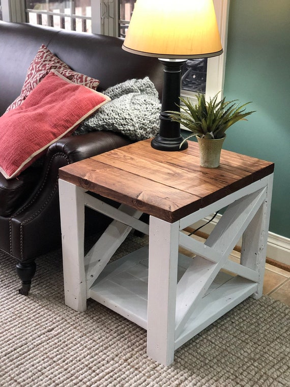 End Table Farmhouse Table Farmhouse Rustic Table Coffee Etsy