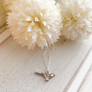 Silver Bird Necklace | Dainty Bird  Pendant Necklace  | Pretty Silver Bird Pendant Necklace | Swallow Necklace | Gift For Her, MAGPIE