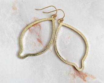 Gold Teardrop Dangle Earrings: Boho Statement Jewelry