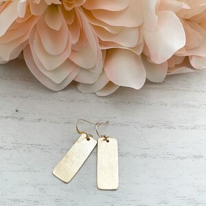 Gold Bar Earrings, Minimalist Earrings, Lightweight Earrings, Bar Earrings, Gold Modern Earrings, Best Friend Gifts, Dangle Earrings, MARA