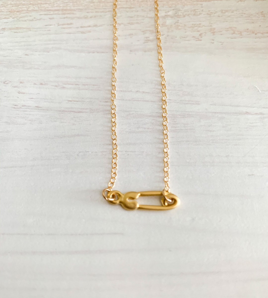 Paperclip Necklace Dainty Gold Filled Necklace Delicate Gold Filled
