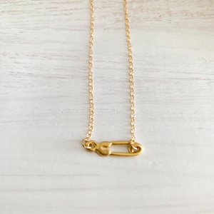 Dainty Gold Filled Paperclip Necklace: Minimalist Modern Jewelry
