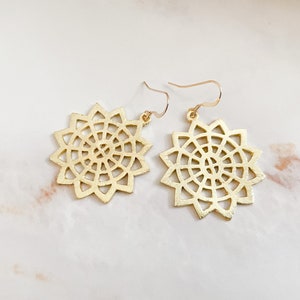 Coin Earrings, Gold Sun Earrings, Gold Sunshine Earrings, Gold Boho Earrings, Dangle Earrings, Moroccan Earrings, For Her, SOLEIL