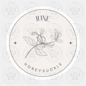 June Honeysuckle Birth Flower SVG, June Honeysuckle Birth Flower PNG, Instant Download, June Birth Flower, Honeysuckle Birth Flower