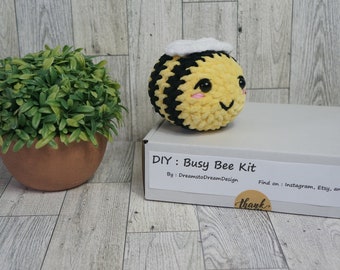 DIY crochet kit, crochet bee, Busy Bee crochet kit