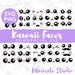 Cute Faces SVG, Digital Face Clipart, Kawaii Cartoon Emoji Faces SVG Digital, Anime Faces, Planner Sticker Art, Commercial Use, Download PNG 