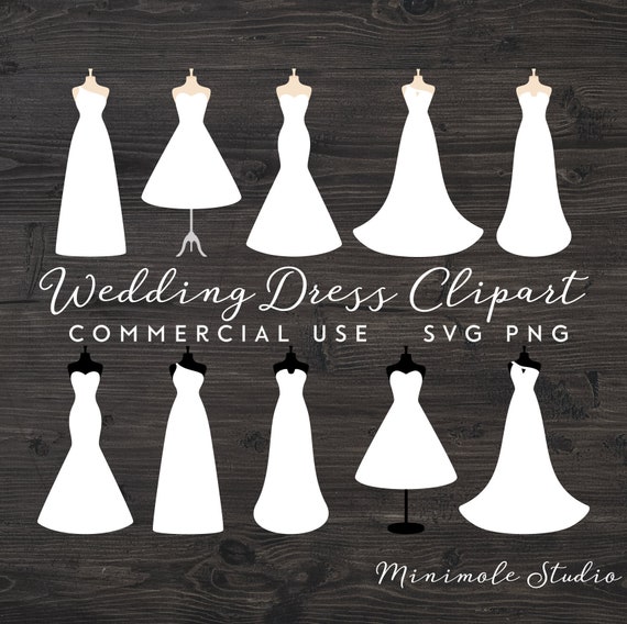 Download Wedding Dress Svg Bundle Wedding Clipart Bride Dress Bridal Etsy