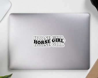 Groovy Retro Pferd Mädchen Sticker