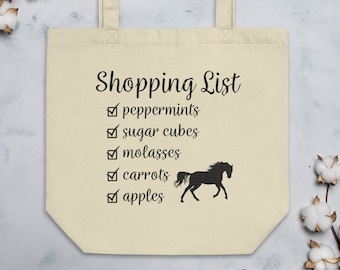 Horse Owner Shopping List Tote Bag