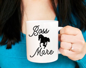 Boss Mare, Horse Mug For Moms and Equestrians, Gift for Horse Lovers