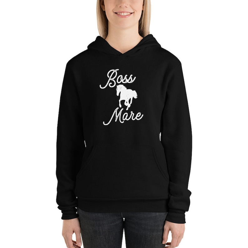 Boss Mare Horse Hoodie, Equestrian Clothing for Horseback Riding, Gift for Horse Lover image 1