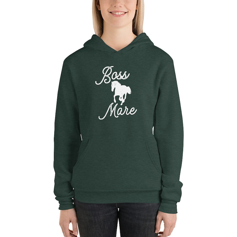 Boss Mare Horse Hoodie, Equestrian Clothing for Horseback Riding, Gift for Horse Lover image 2
