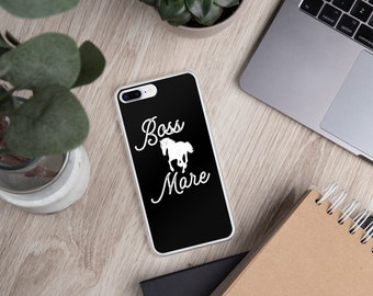 Black Boss Mare Horse iPhone Case for 7/8, 7 Plus/8 Plus, X/XS, XR, XS Max