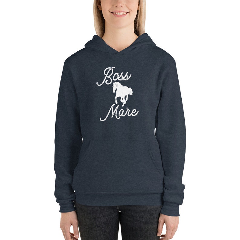 Boss Mare Horse Hoodie, Equestrian Clothing for Horseback Riding, Gift for Horse Lover image 3