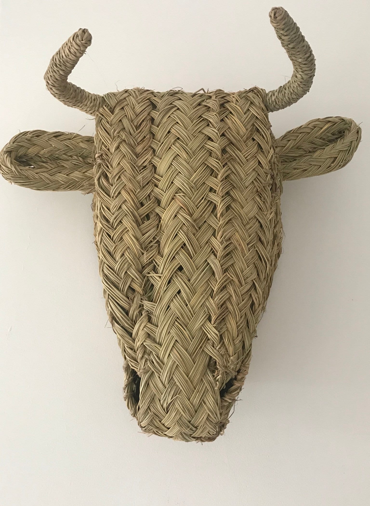 Moroccan handmade rattan Cow head wall hanging animal head Etsy