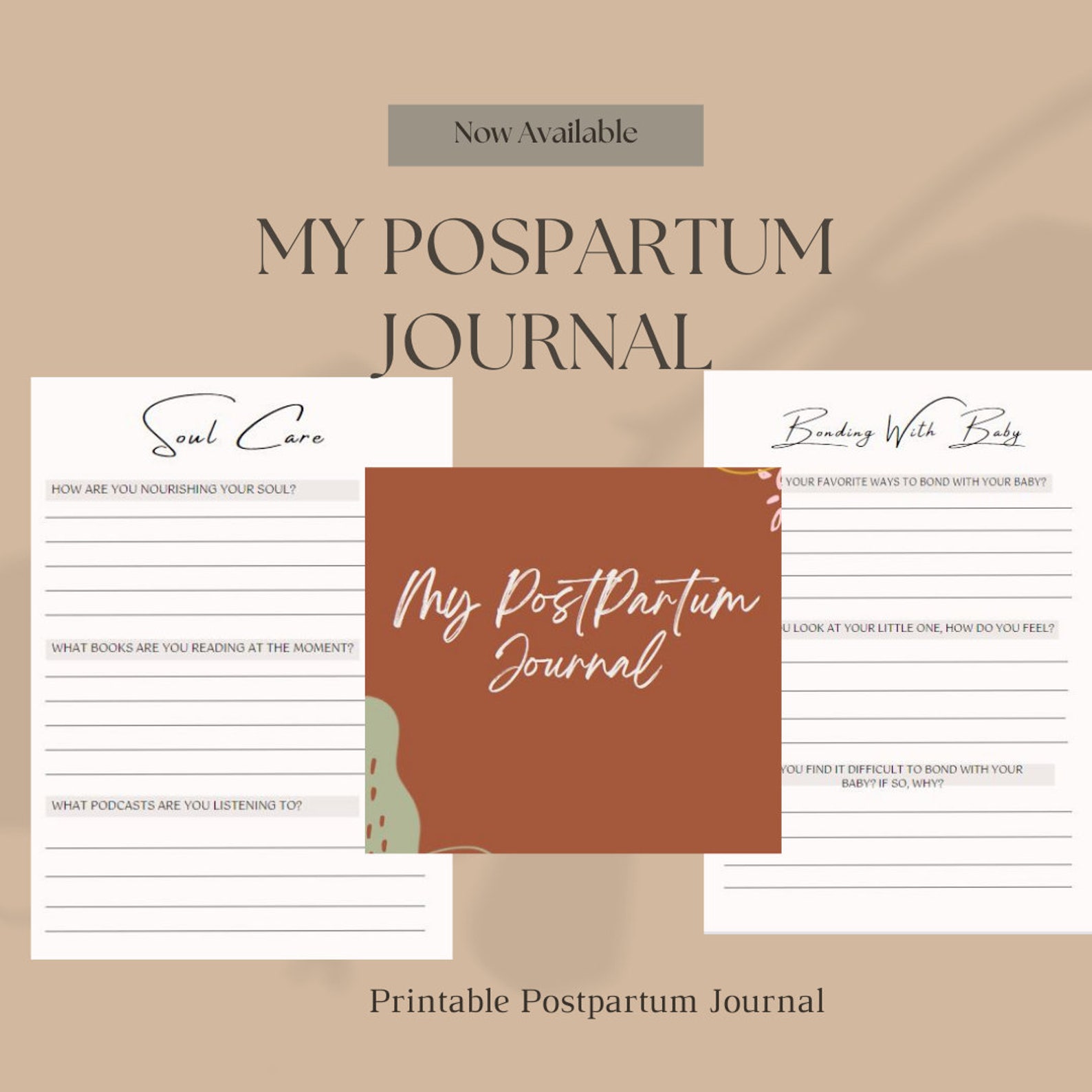 Postpartum Journal (Instant Download) Etsy