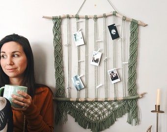 Macrame Photo board/ picture board/ Photo Display board/
