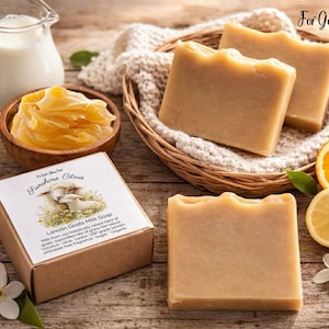 Lanolin Goats Milk Soap: Citrus Scented, Wool & Body Bar