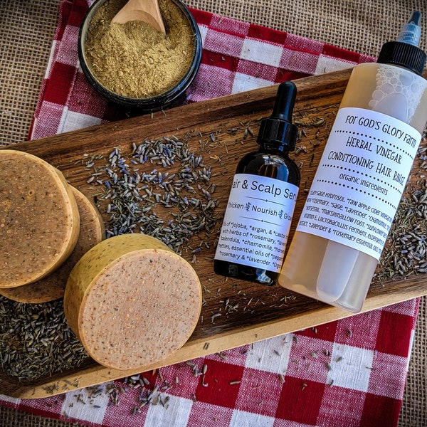 Natural Beauty Hair Face Beard & Body Care, Organic Shampoo Bar, Beard Wash, Herbal Vinegar Hair Rinse, Moisturizing Beard And Hair Oil