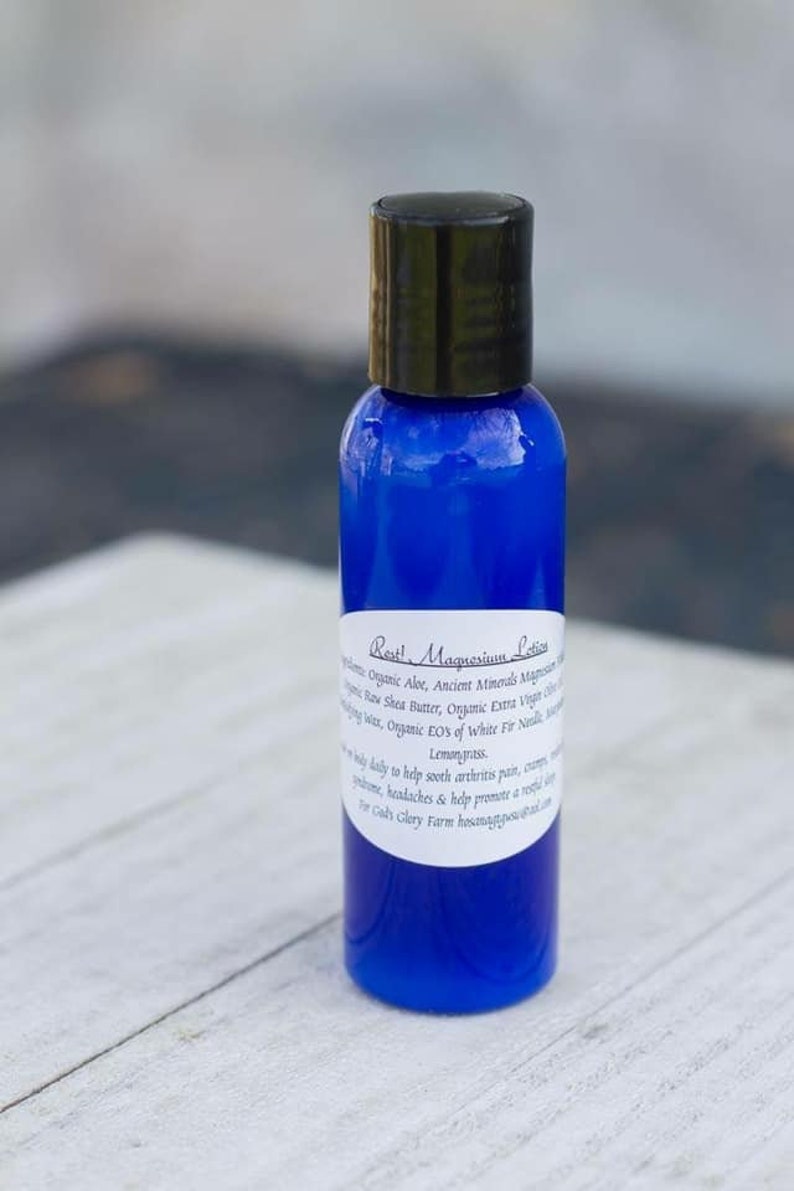 Magnesium Lotion Pain & Arthristis Relief Get A Restful Etsy
