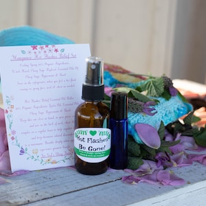 Organic Menopause Relief Set: Essential Oil Spray & Roller