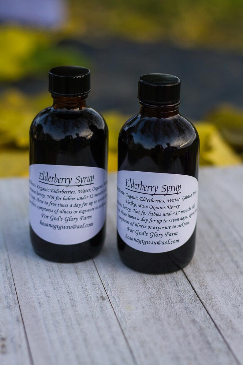 4 Oz. Elderberry Syrup Gluten Free Made With Mostly Organic Etsy