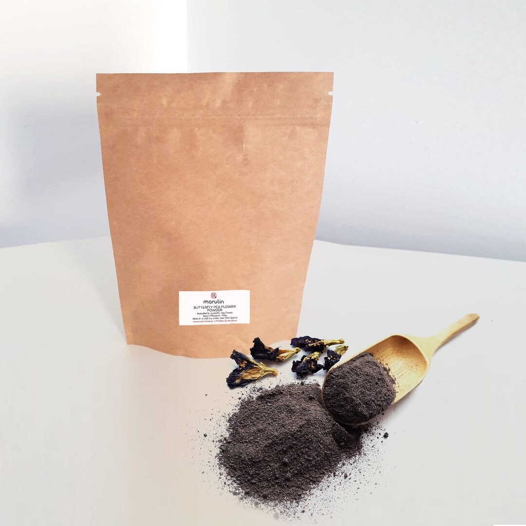 Butterfly Blue Pea Flower Powder Clitoria Ternatea 100 G Etsy