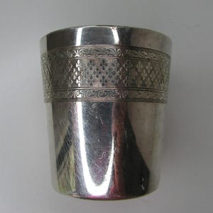 Antique CHRISTOFLE FRANCE silverplate metal blanc cup