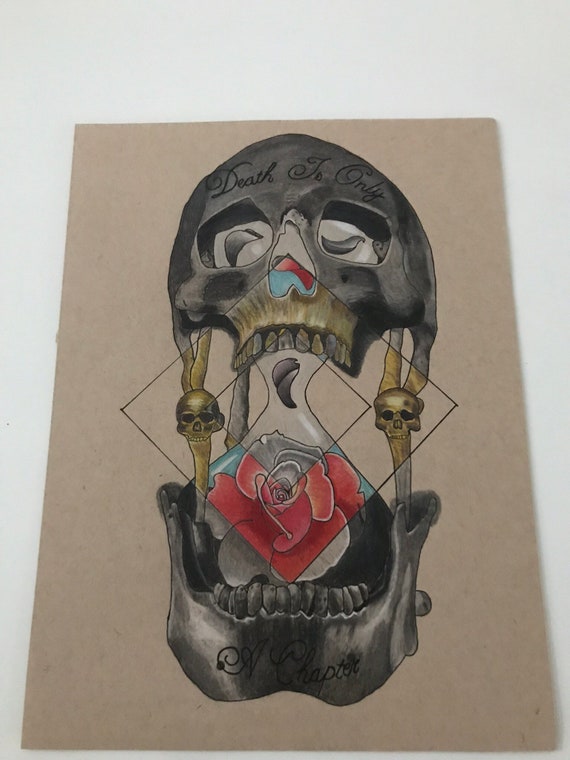 How To Draw A Realistic Skull With Roses