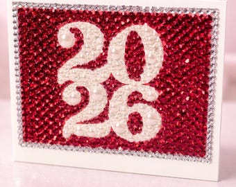 Kit de decoración con diamantes de imitación para tarjetas de Mahjong 2026 – Clásico / Kit DIY para tarjetas de Mahjong NMJL / Regalo para jugadores de Mahjong